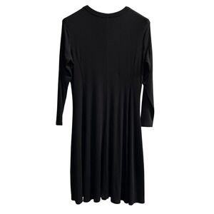 Blank Dress Womens M Black Ribbed Maxi Stretch Minimalist Comfort Lagenlook